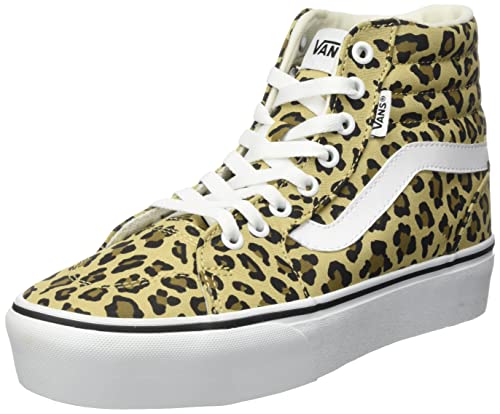 Vans Unisex Filmore High Top Platform Sneaker - Antique White Leopard 8