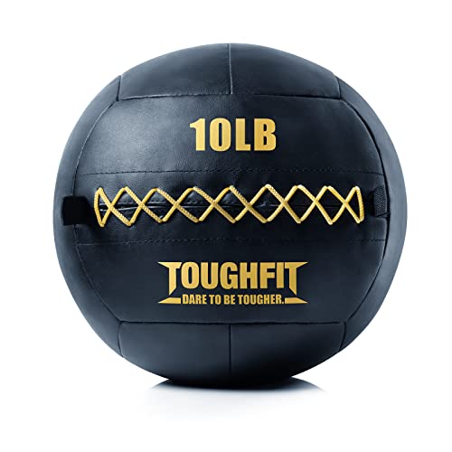 ToughFit Soft Wall Ball - Medicine Ball Set for Cardio Fitness Exercise - Weighted Med Ball for Strength and Conditioning Exercises, Cross Training Lunge, and Partner Toss (10LB)