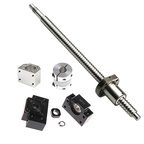 Anti Backlash Ballscrew SUF1605 900mm + 6.35x10mm Couplers + BK/BF12 End Support + DSG16H Ballnut Housing, Ball Screw with Nut Overall Length 35.4 inch/900mm