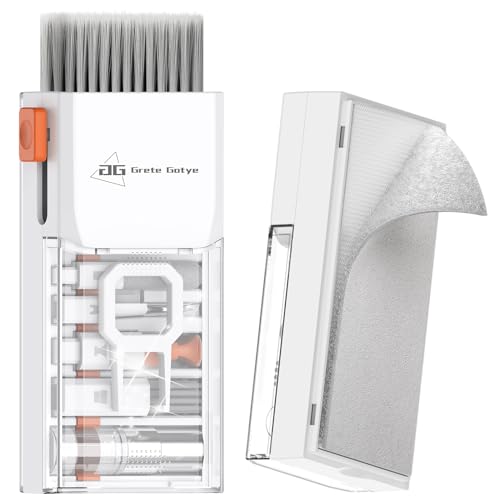 10-in-1 Keyboard Cleaner, Laptop Cleaning Kit Lens Pen for DSLR Cameras, 3 in 1 Earbud Cleaner Pen, Computer Cleaning Kit, Polish Cleaning Cloth Brush for Screen/Electronic/MacBook/Phone/iPad/PC/