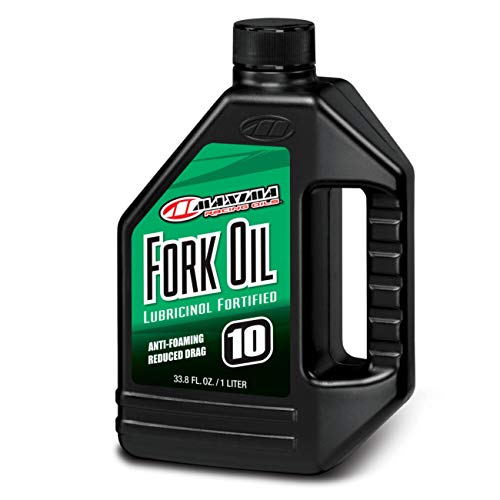 Maxima 55901 10WT Standard Hydraulic Fork Oil - 1 Liter Bottle , BLACK