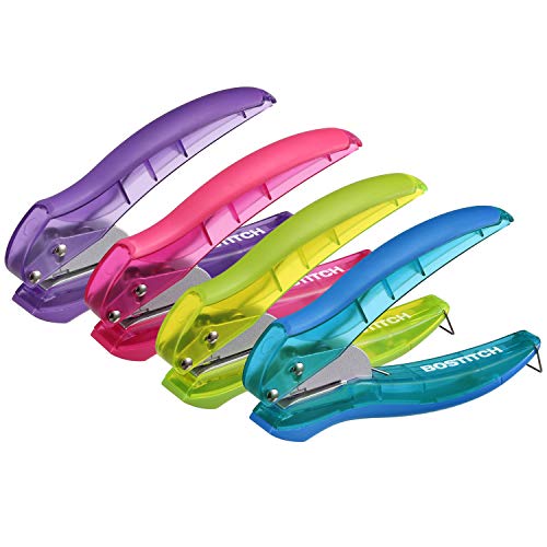Bostitch Office inLIGHT Reduced Effort One-Hole Punch, One Unit per Package, Assorted Colors, No Color Choice (2401)