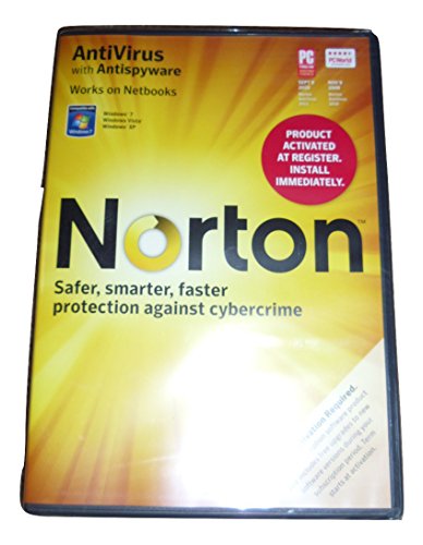 Norton by AntiVirus with Antispyware Windows 7 Vista XP Computer Download Software Install Disc