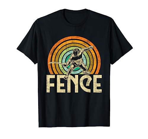 Fence - Retro Vintage Fencing Fencer Swordsman Sword Rapier T-Shirt