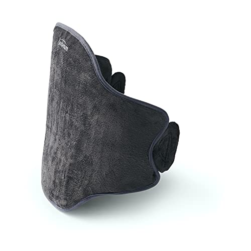 Sunbeam Heating Pad Wrap for Back Pain Relief with Auto Shut Off and Moist Heating Option, 23 x 15', Slate Grey