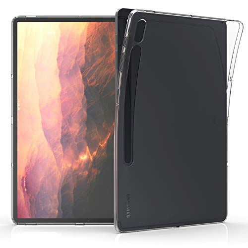 kwmobile Case Compatible with Samsung Galaxy Tab S8+ Plus/Galaxy Tab S7+ Plus Case - Soft TPU Back Protector Cover for Tablet - Transparent