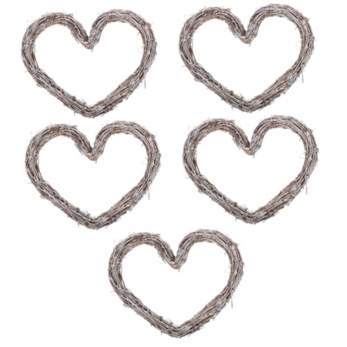 NOLITOY 5pcs Christmas Vine Circle Wedding Decoration Wall Hooks Decorative Retro Decor Natural Dream Catcher Ring Retro DIY Wreath Door Wreath No-Leaf Rattan Pendant Window Rattan Wreath