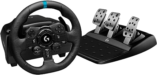 Logitech G923 Racing Wheel and Pedals for PS5, PS4 and PC (Renewed)