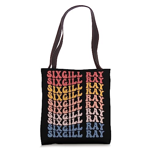 Sixgill Ray Groovy Retro Fish Tote Bag