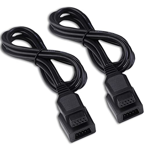 JoFong 9 Pin Controller Extension Cable for Classic Retro Game Consoles AV 620, HD 621, HD 821 Plug and Play Wired Video Game Controller Gamepad Extension Cable 5.8ft 2 Pack (cable-new-abc)