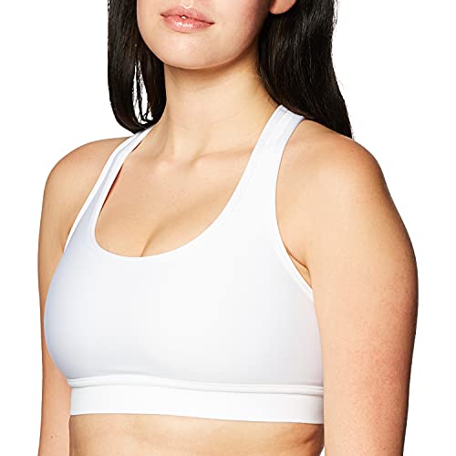 Hanes Sport Women's Compression Racerback Sports Bra,White,X-Large