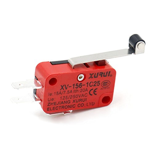 Baomain Micro Limit Switch V-166-1C25 Long Hinge Roller Arm SPDT Snap Action Home LOT 10 PCS
