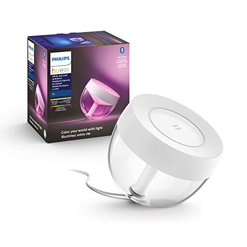 Philips Hue Iris Smart Table Lamp, White - White and Color Ambiance LED Color-Changing Light - 1 Pack - Control with Hue App - Works with Alexa, Google Assistant, and Apple Homekit