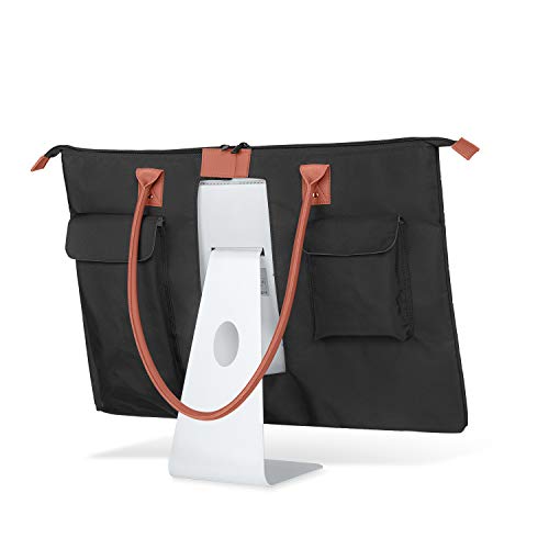 CURMIO Carrying Case Compatible with Apple 21.5' iMac Desktop Computer, Travel Tote Bag Protective Shoulder Bag with PU Leather Handle Compatible with 21.5' iMac Monitor and Accessories