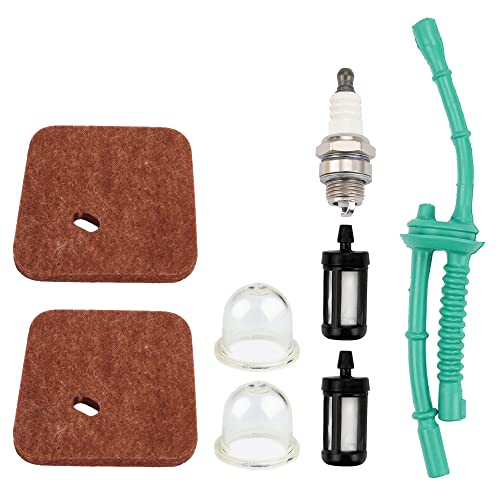 Dalom FS55R Air Filter Fuel Line Primer Bulb Tune Up Kit for Sthil FS55 FS38 FS45 FS46 KM55 HL45 MM55 FS100 FS110 FS130 String Trimmer Weed Eater