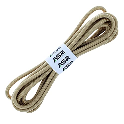ASR Outdoor 550 Paracord Durable Survival Laces for Shoes and Hiking Boots Khaki, 1 Pair