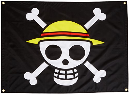 GE Animation GE-6468 One Piece Luffy's Straw Hat Pirate Flag Multi-colored, 31'