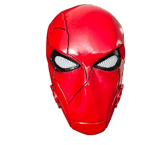 ZZCoser Red Hood Helmet Latex Mask Cosplay Party Supplies Halloween Costume Props
