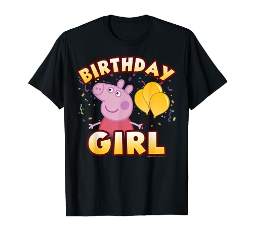 Peppa Pig Birthday Girl Confetti Celebration T-Shirt