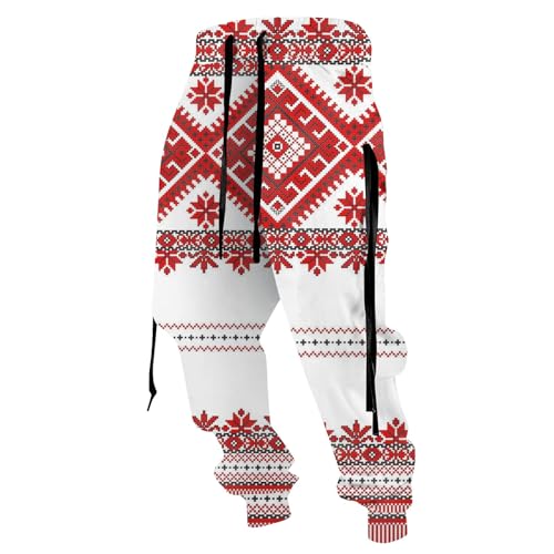 SJWCLYS Tuxedo Pants for Men,Fire Resistant Pants for Men,Men's Western Style Pants Casual Loose Fit Elastic Waist Drawstring Mens Casual Sports Pants