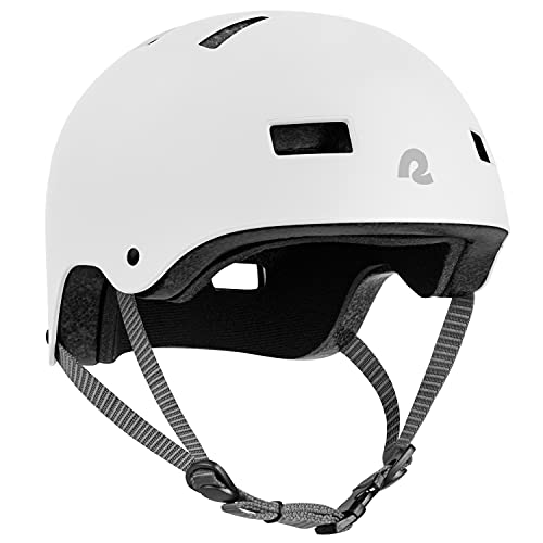 Retrospec Dakota Bicycle / Skateboard Helmet for Adults - Commuter, Bike, Skate, Scooter, Longboard & Incline Skating -Highly Protective & Premium Ventilation- Large - Matte White