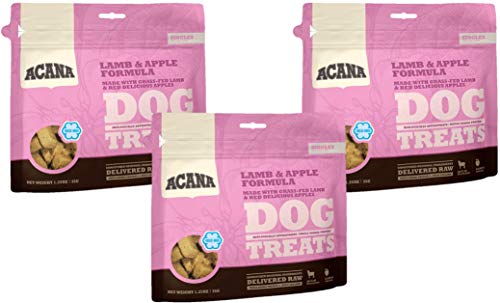 ACANA 3 Pack of Lamb & Apple Singles Dog Treats, 1.25 Ounces Each, Grain-Free, Limited Ingredient, Made in The USA