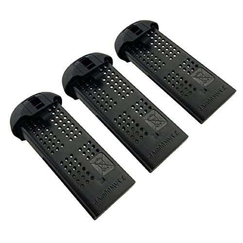 3.7V 400mAh Lithium Batteries(3PCS) for SYMA X22 X22W RC Quadcopter Drone Black Battery