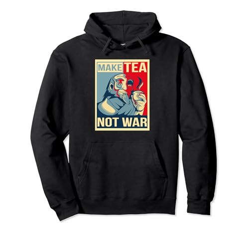 Make Tea Not War. Tealover Japanese Buddha Herbal Peace Pullover Hoodie