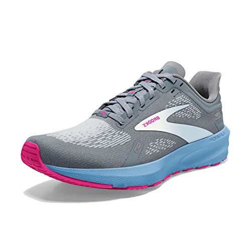 Brooks Women’s Launch 9 Neutral Running Shoe - Grey/Blue/Pink - 9 Medium