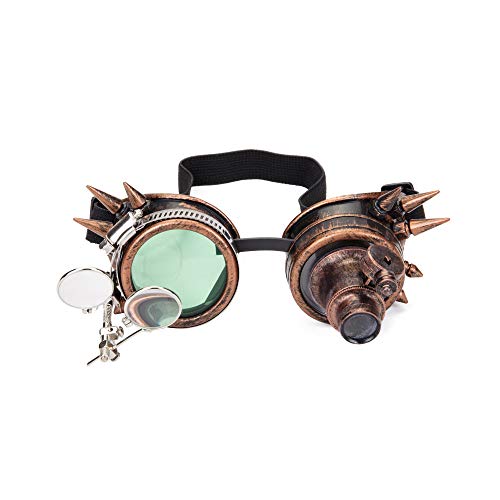 FOCUSSEXY Vintage Glasses Rave Crystal Prism Personality Steampunk Goggle