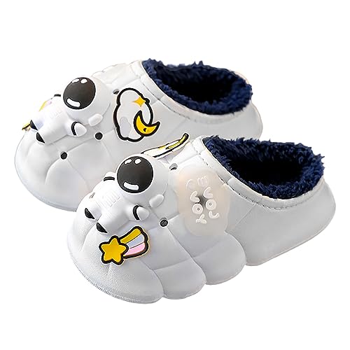 Bblulu Plush Warm Home Shoes Infant Baby Boys Girls Slippers Plush Non-Slip Comfy Fluffy Lightweight Warm Soft Indoor House Slippers Kids House Slippers