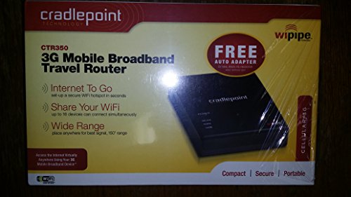 Cradlepoint CTR-350 Cellular Travel Router (Black)