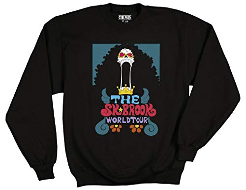 Ripple Junction One Piece Adult Unisex Brook World Tour Fleece Crew Sweatshirt MD Black