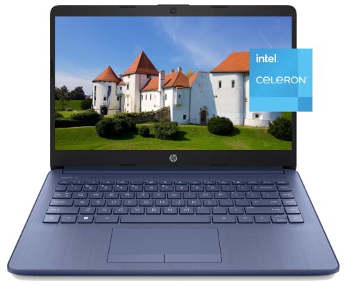 HP Newest Stream 14' HD Laptop, Intel Celeron Quad-Core Processor, 8GB DDR4 RAM, 64GB eMMC, 1 Year Office 365, WiFi, Bluetooth, HDMI, RJ-45, Webcam, USB Type-A&C, w/GM Accessories