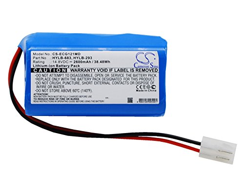 FYIOGXG Cameron Sino Battery for Biocare ECG-1200, ECG-1201, ECG-1210 PN:Biocare HYLB-293, HYLB-683 2600mAh / 38.48Wh