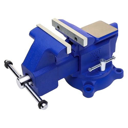 Yost Vises 445 Combination Work Bench Vise | Heavy Duty 4.5' Jaw Multi-Purpose Workbench and Pipe Vise For Garage Workshops
