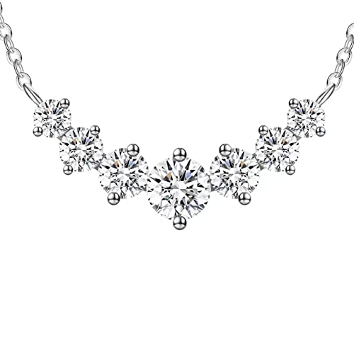 CNUGGCH Diamond Pendant Necklaces for Women, Moissanite Necklace 5Ct, Anniversary Birthday Gifts for Wife Soulmate, Jewelry Gift for Women Mom Girlfriend Girls Her