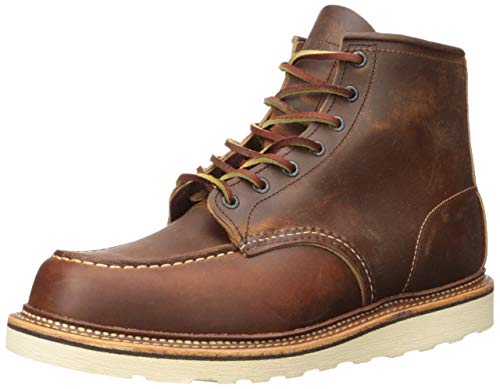 Red Wing Heritage Men's Classic 1907 6-Inch Moc Toe Boot,Copper Rough & Tough,8.5 D US