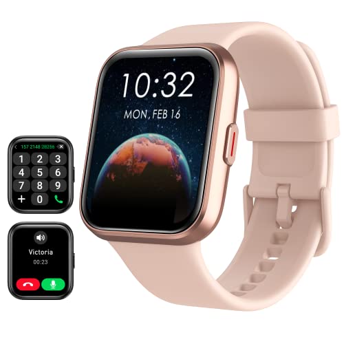 Smart Watch for Women Android & iPhone, Alexa Built-in, 1.8' Touch Screen Fitness Tracker with Answer/Make Calls, IP68 Waterproof Heart Rate/Sleep/SpO2 Monitor, Pedometer, 100+ Sport Modes