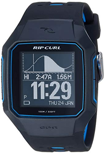 Rip Curl Men's SearchGPS Digital Display Quartz | Blue | Outdoor Sports Waterproof Watch, Display Quartz, Activity Tracker, Detailed Tide View with Alarm, Stopwatch + Timer | 43mm