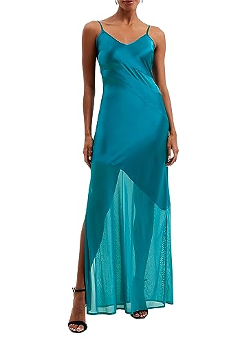 French Connection Women's Inu Satin Strappy Dress, Ocean Depths