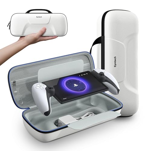 Syntech Carrying Case Compatible with Playstation Portal for Protection, Tailored Portal Case with Compartment and Mesh Pocket for PS Portal Accessories Storage, Velvet Inside Hard Case for Travel
