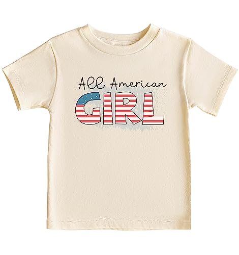 CAOMP All American Girl T-Shirts and Bodysuits for Baby Toddler and Youth Fun Family Outfits #00791