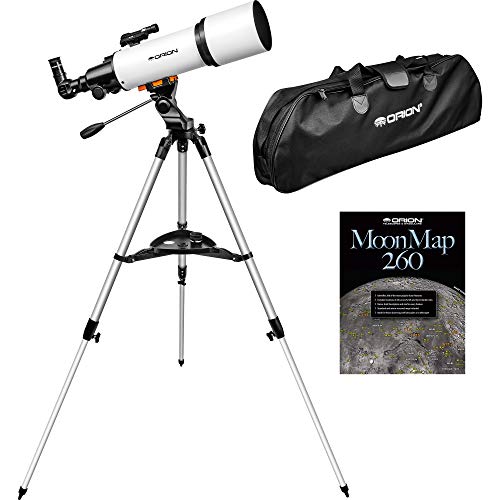 Orion StarBlast 102mm Altazimuth Travel Refractor Telescope - Portable Beginner Telescope for Views of Moon, Planets, and Deep-Sky Nebulas