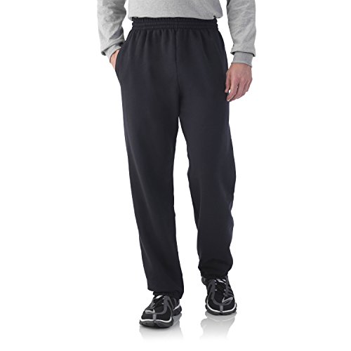 Fruit of the Loom Best Collection8482 Men's Fleece Elastic Bottom Pant Large Black
