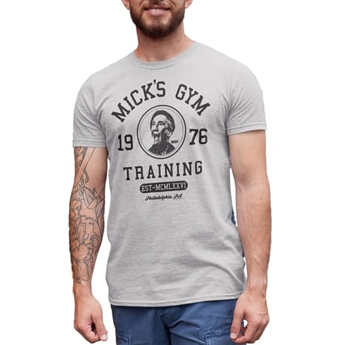 Rocky MGM Movie Training Mick's Gym Adult T-Shirt Tee Gray Heather