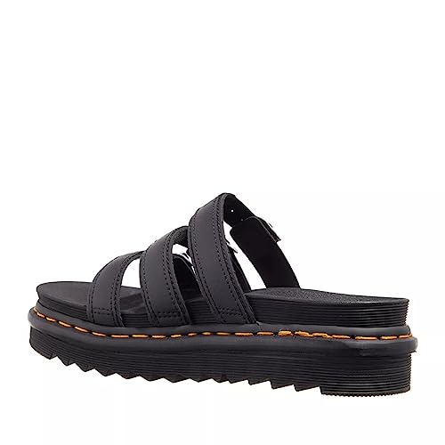 Dr. Martens Women's Slide Sandal, Black Hydro Leather, 7