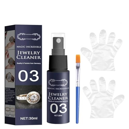 Jewelry Cleaner 03 for All Jewelry, Jewelry Cleaning Spray, Anti-Tarnish Quick Jewellery Cleaning Spray, Watch Rust Anti-Tarnish Spray, Regain Jewelry Shine Spray (1pcs)