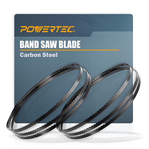 POWERTEC 59-1/2 Inch Bandsaw Blades, 3/8' x 6 TPI Band Saw Blades for Wen 3959, Sears Craftsman, Porter-Cable, Ryobi, Delta, B&D and Skil 9' Band Saw for Woodworking, 2 Pack (13101-P2)