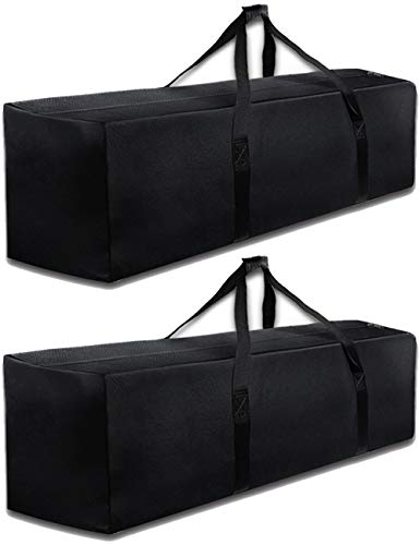 Sports Duffle Bag - Extra Large Travel Duffel Luggage Bag with Upgrade Zipper, Durable & Water Resistant, Black (Black 47inch 2Pack)